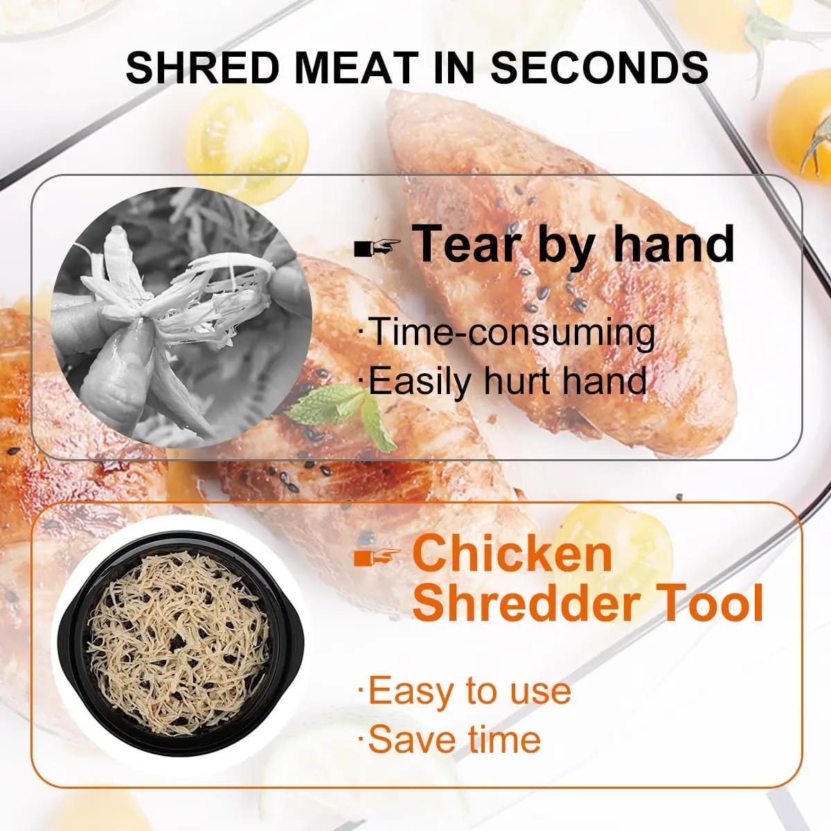 Manual Chicken, Meat & Vegetable Shredder