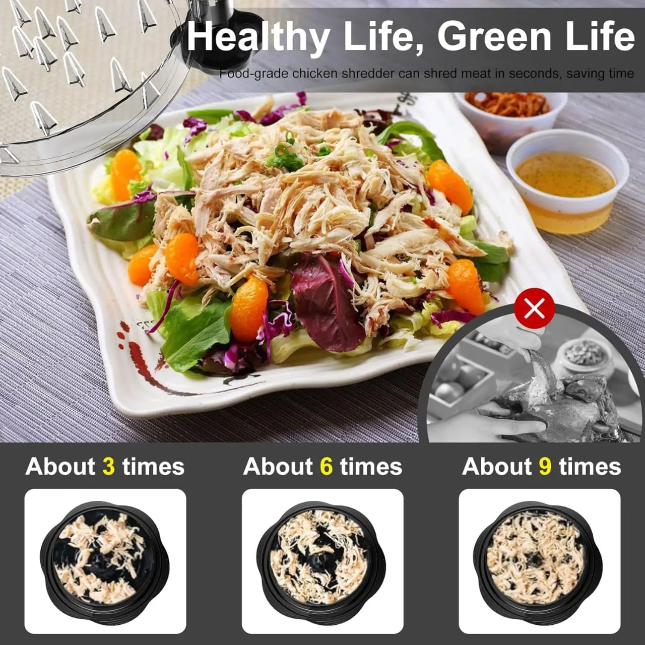 Manual Chicken, Meat & Vegetable Shredder