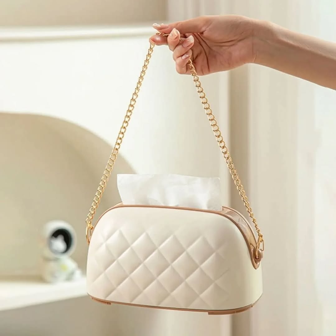 Stylish Purse Shaped Tissue Box with Hidden Storage