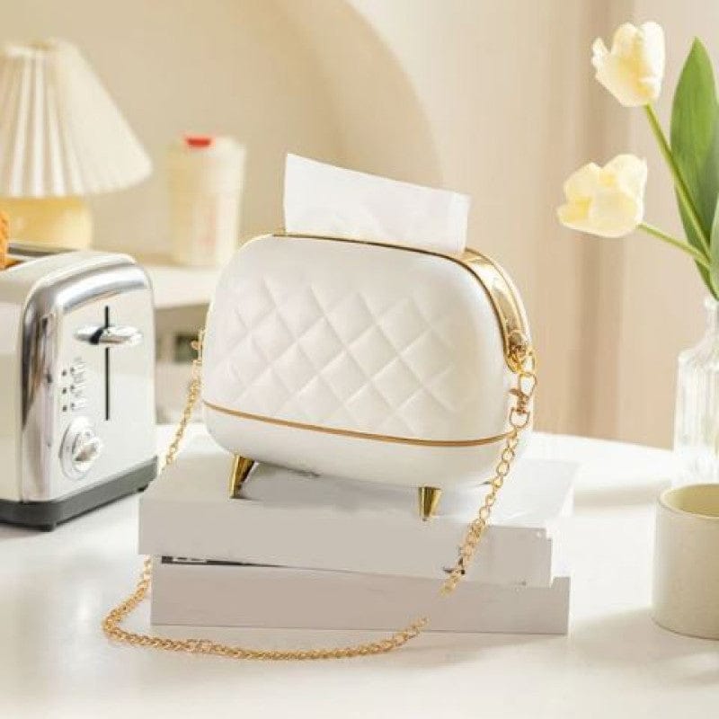 Stylish Purse Shaped Tissue Box with Hidden Storage